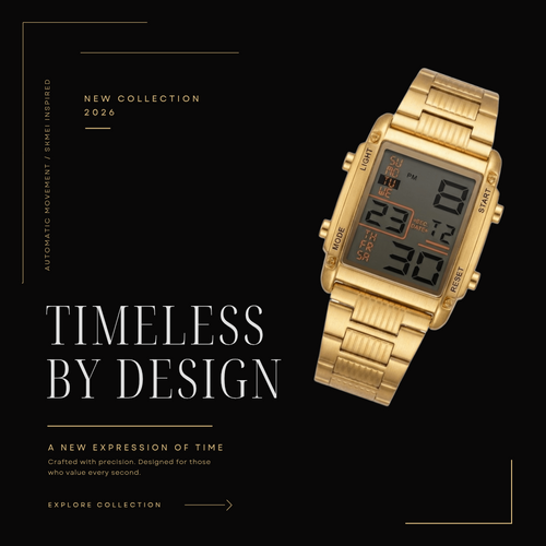 ⌚ SKMEI Premium Gold Digital Watch