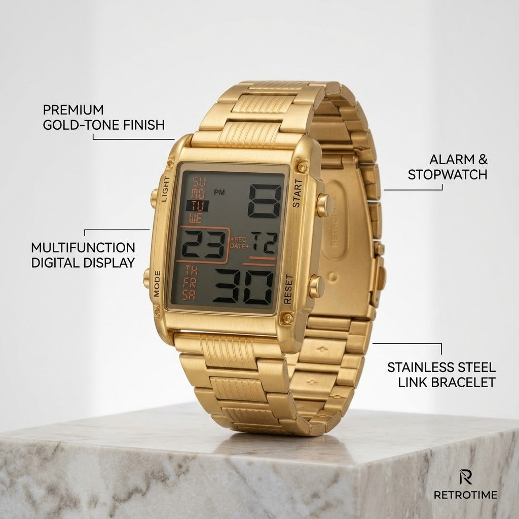 ⌚ SKMEI Premium Gold Digital Watch
