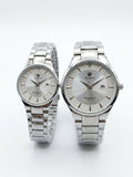 TICARTO His & Hers Matching Couple Watches | Stainless Steel Luxury Pair Set